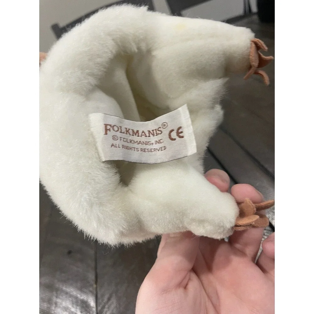 Folkmanis‎ Folk Tails White Mouse Rat Plush Hand Puppet Doll Long Tail  7
